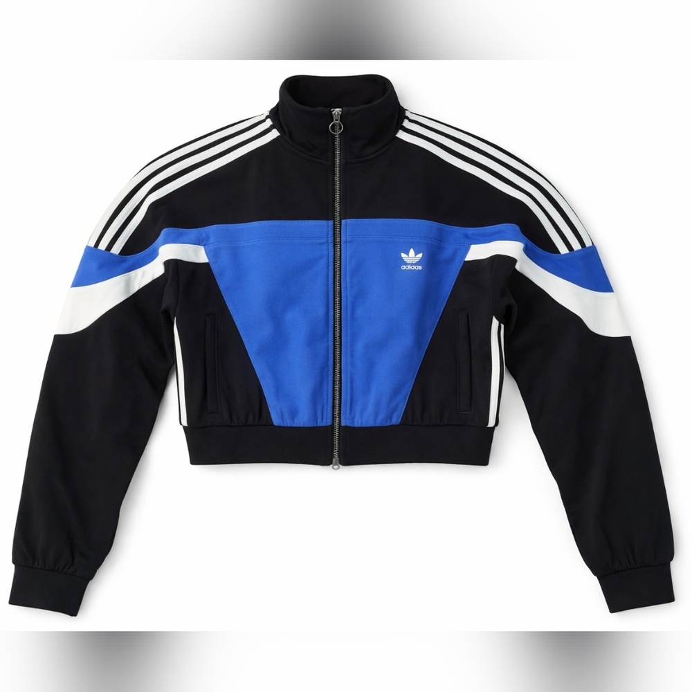 Adidas Originals Womens track jacket Trefoil Logo Size XL Colorblock JY2329